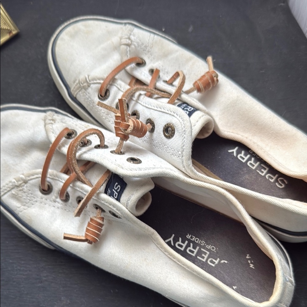 Sperry Women's White Canvas Shoes